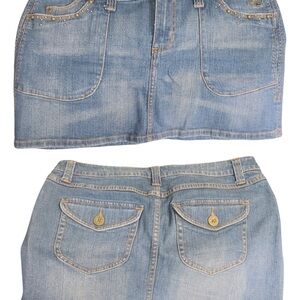 Harley-Davidson Blue Denim Jeans Skirt